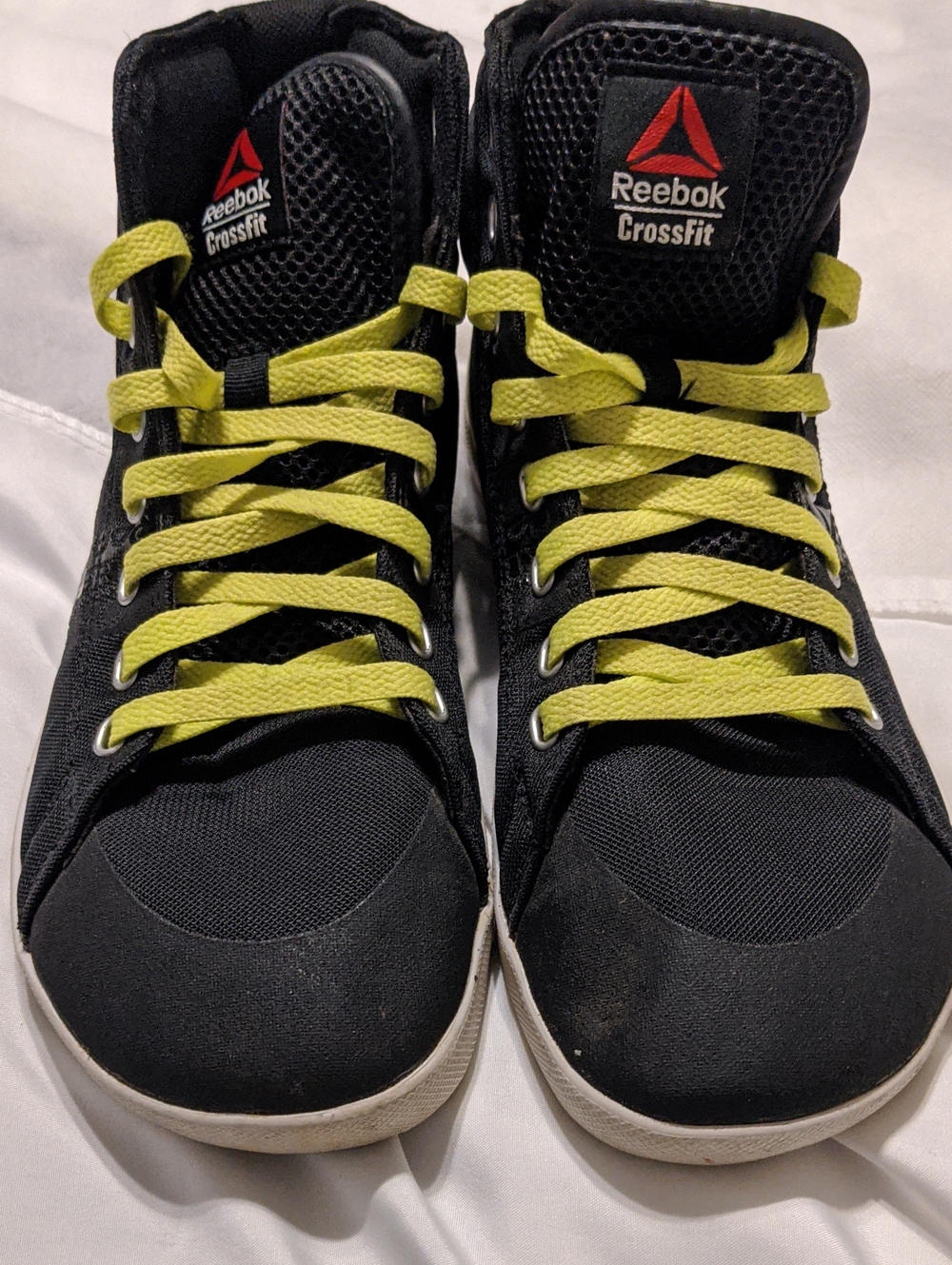 Reebok Black and Lime CrossFit Lite TR 010 High-Top Training Shoes Size 8.5